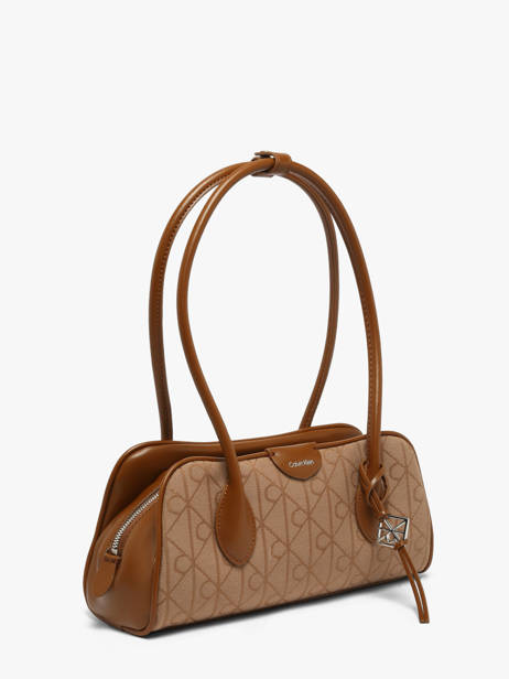 Sac Porté épaule Emblem Calvin klein jeans Beige emblem 4F3744G vue secondaire 1