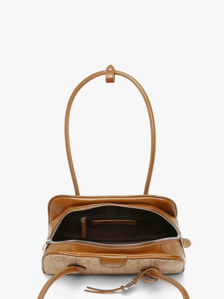 Sac Porté épaule Emblem Calvin klein jeans Beige emblem 4F3744G vue secondaire 2
