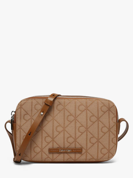 Sac Bandoulière Emblem Jacquard Calvin klein jeans Beige emblem jacquard 4F3533G