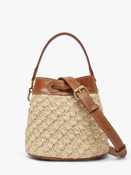 Sac Bandoulière Capucine Xs Raphia Et Cuir Paul marius Beige raphia CAPUXRAP vue secondaire 4